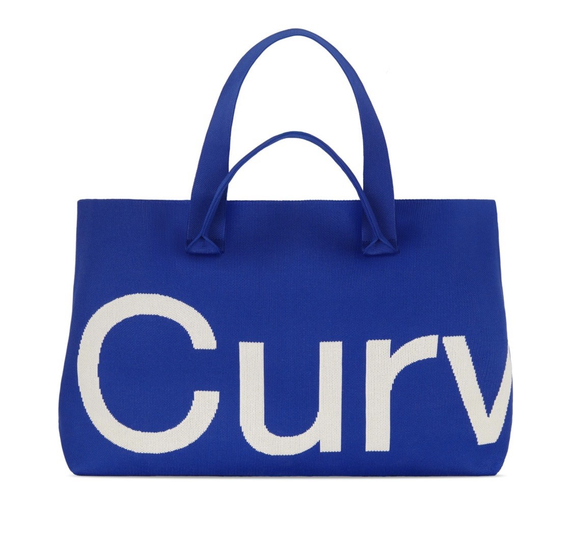 Curves Knit Tote by Sean Brown – Sapphire Blue