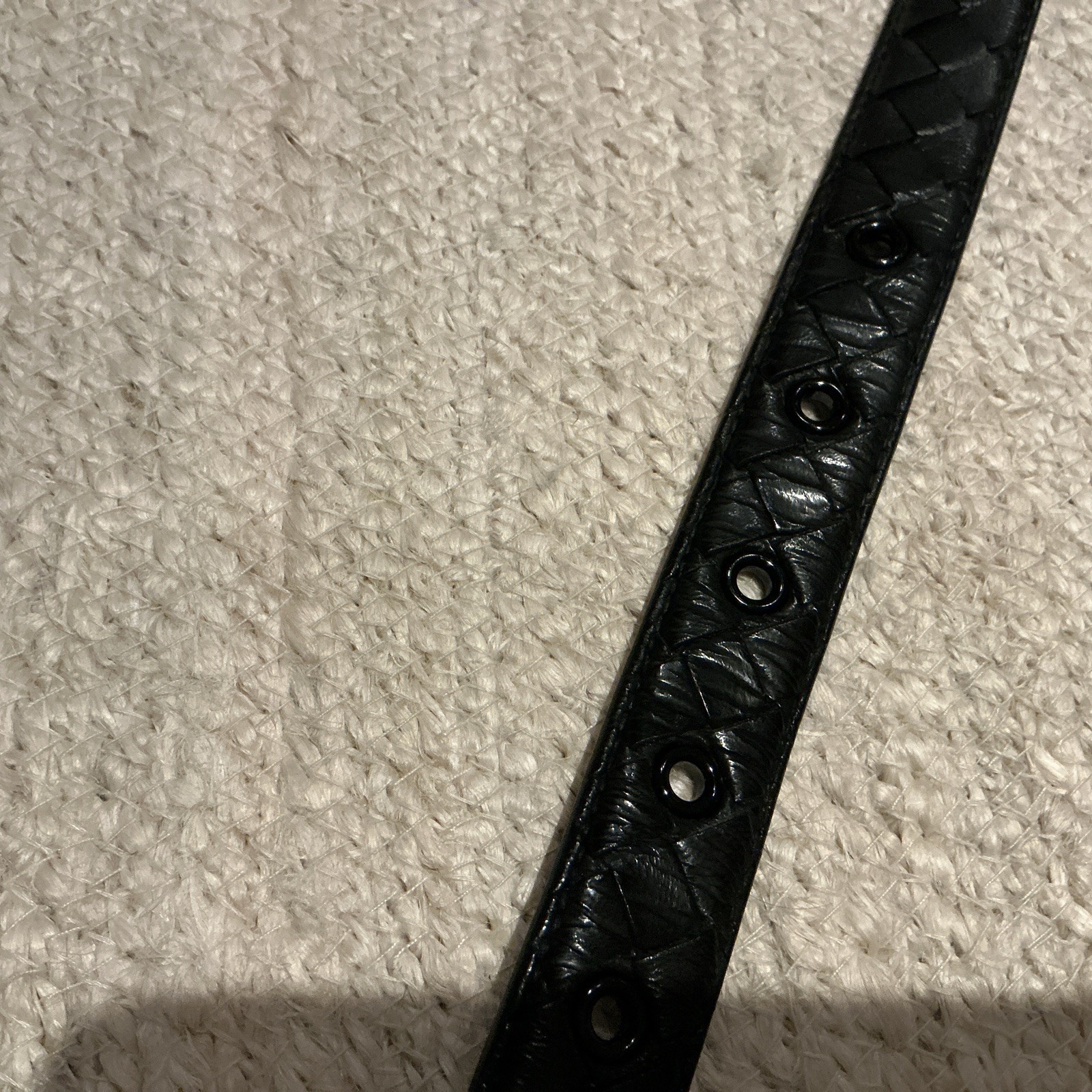 Bottega Veneta Intrecciato Nappa Leather Black Belt