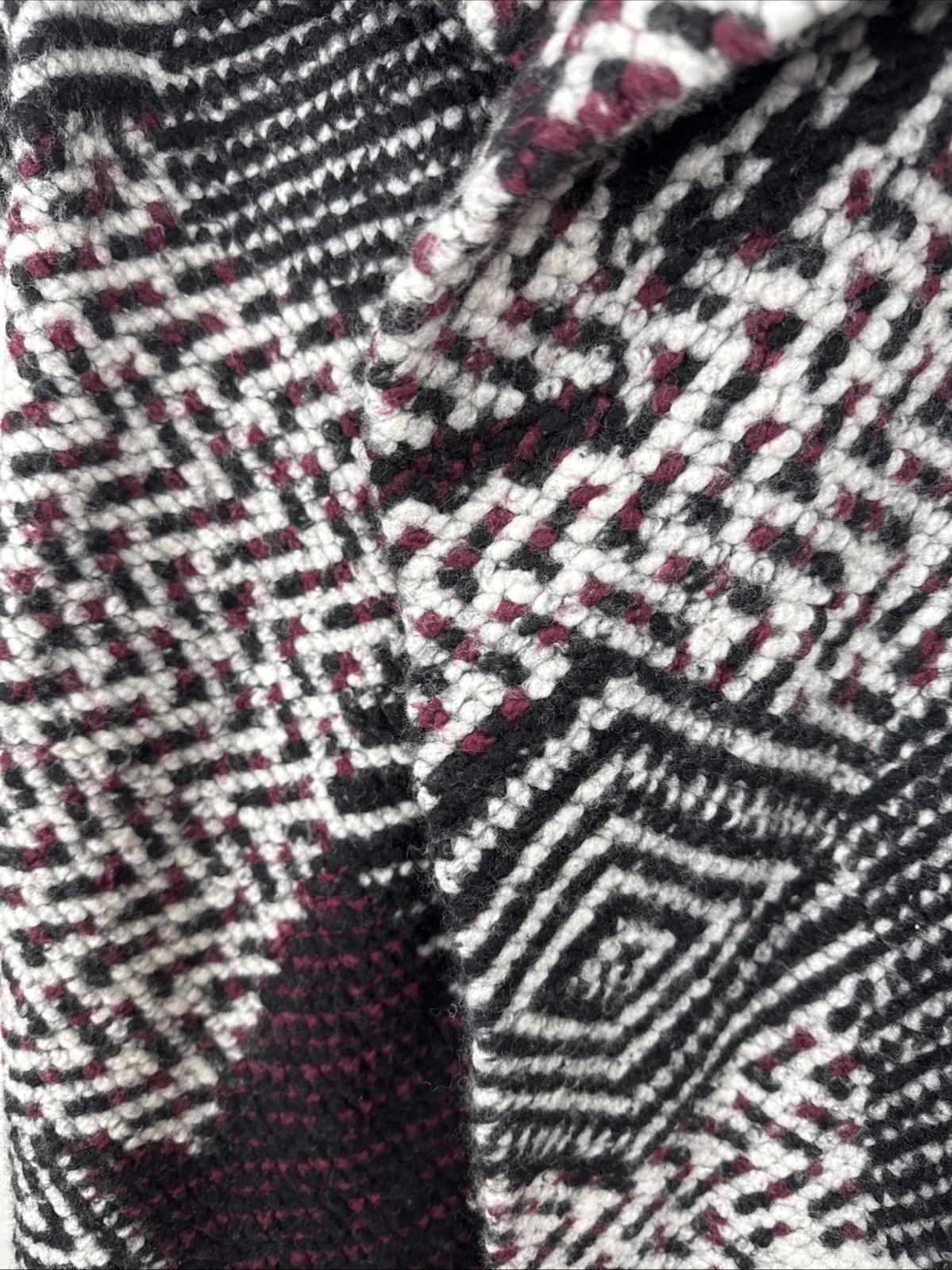 Lucky Brand Womens Size S Waterfall Multicolor Geometric Wool Blend Coatigan