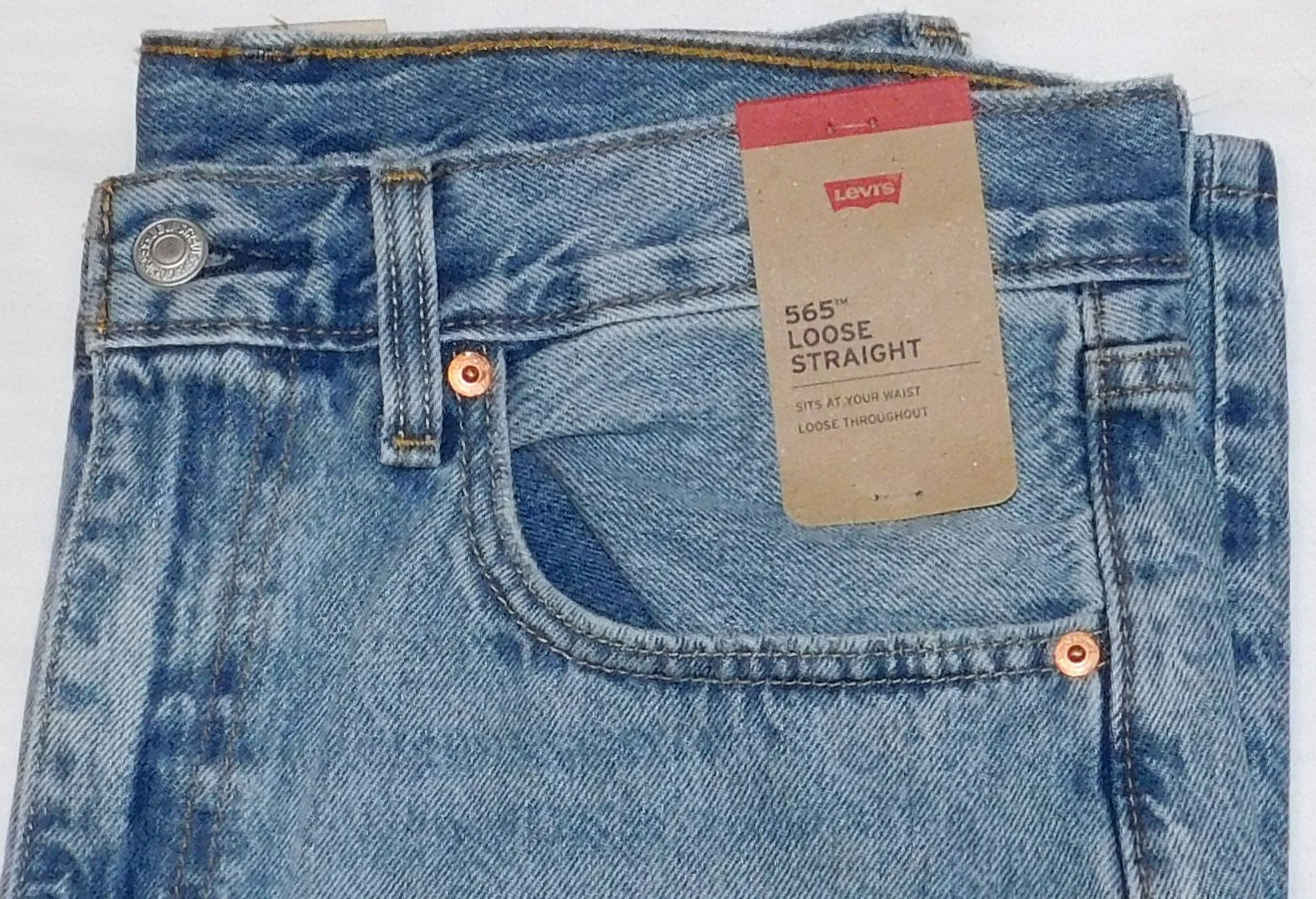 LEVIS 565 Loose Straight Jeans Loose Throughout At Waist Mellow Mornings Blue
