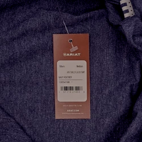 Ariat Men’s Shield Flag T-Shirt-54198 – New with Tag – NAVY HEATHER – SIZE M
