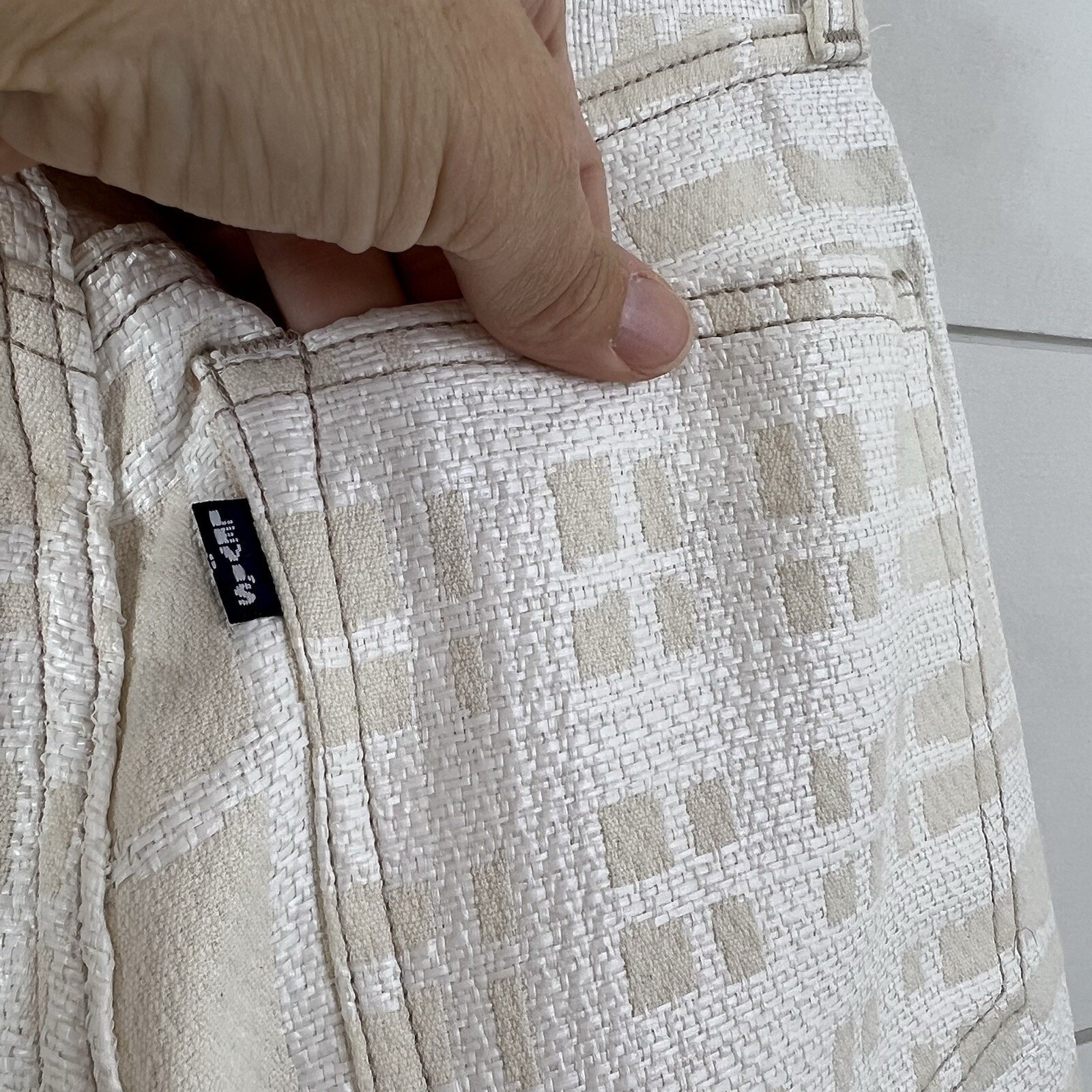 NWT Levi’s Made & Crafted Column Taper Pant 24 Plaid Italian Fabric High Rise
