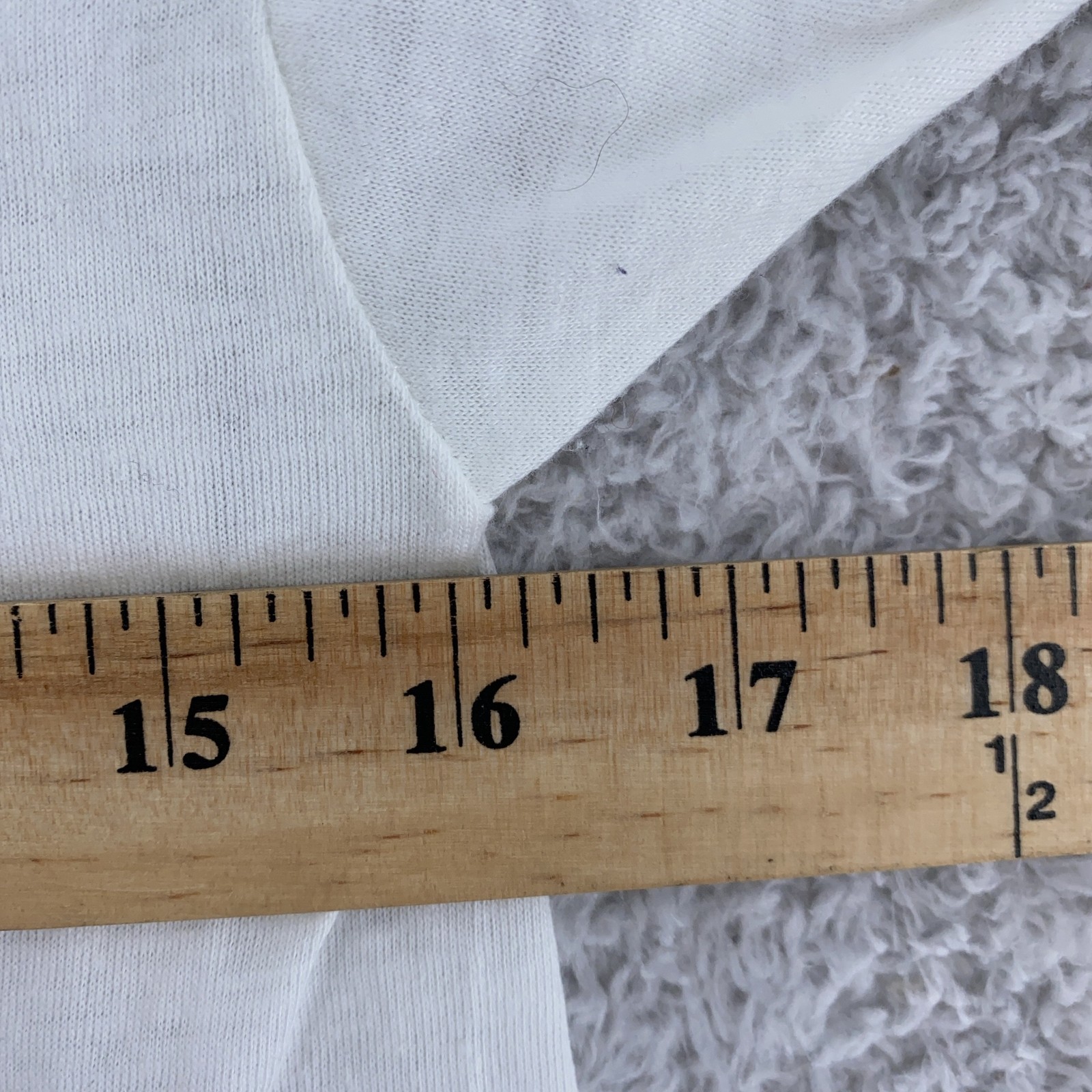Vintage 80s Permanent Press Blank White Shirt Mens XS 50/50 Poly Cotton Made USA