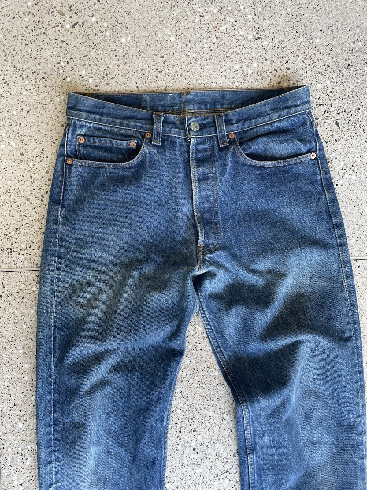 Vintage 80s Levis 501-0000 XX Jeans Mens 33×32 USA Blue Denim