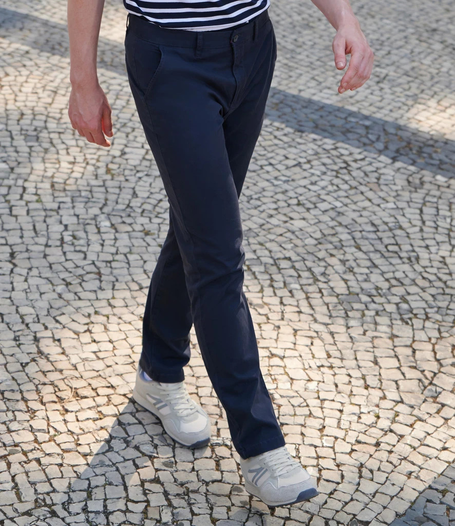 Front Row Stretch Cotton Chinos BLUE BLACK or BEIGE Trousers
