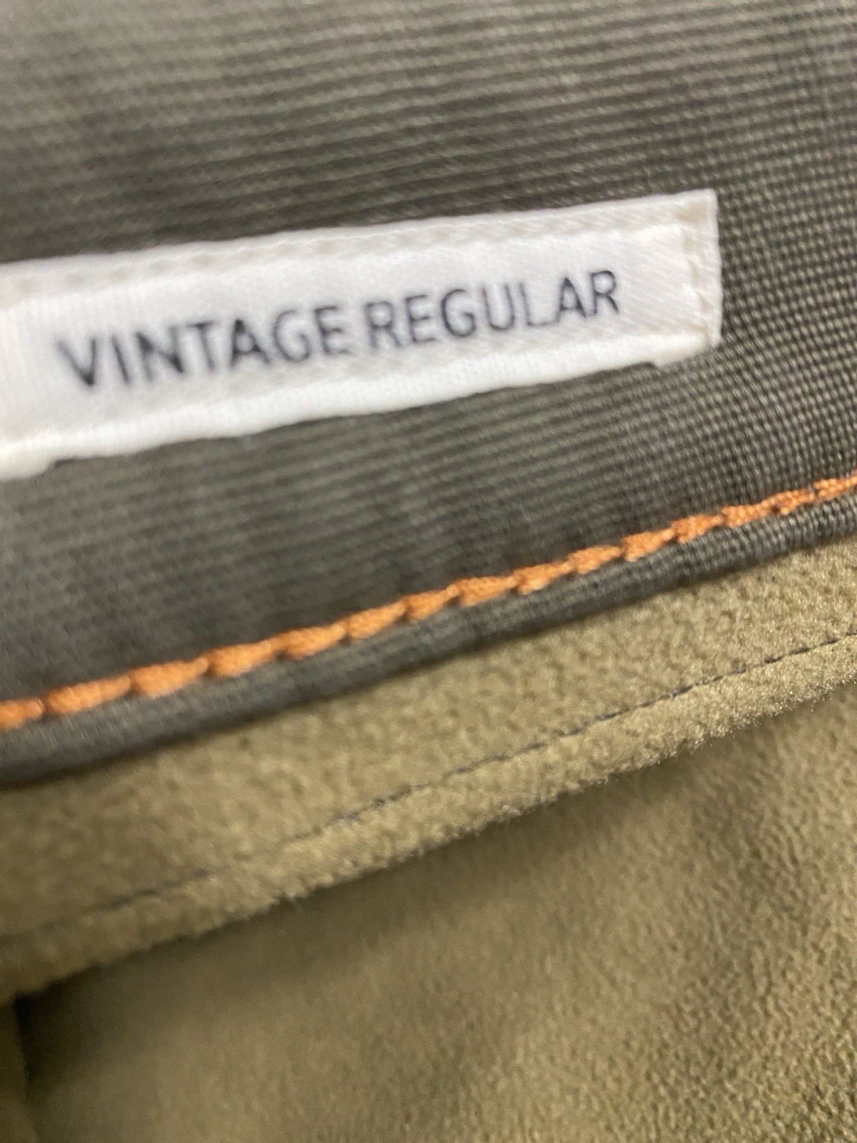 Weatherproof Lined Regular Fit Olive Men’s Vintage Pants Cotton Blend 40×30