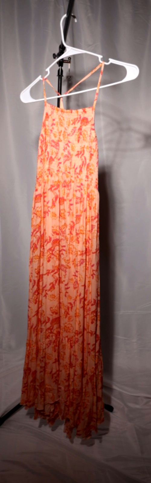 NEW| Intimately free people Heat Wave Floral Printed Maxi Dress Coral Sz S