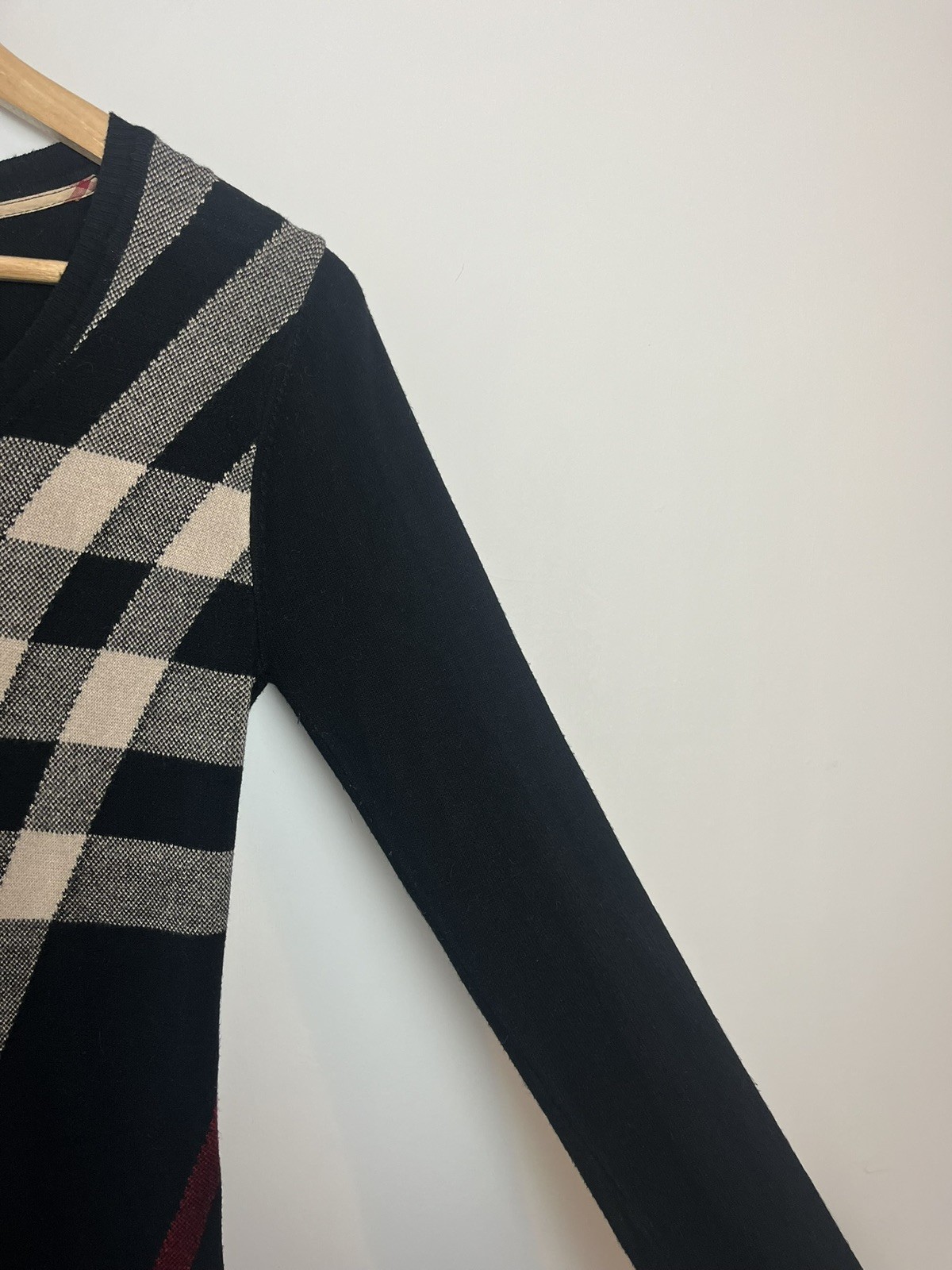 Burberry Brit Black Nova Check Classic Stripe Jumper Mini Dress Read Description