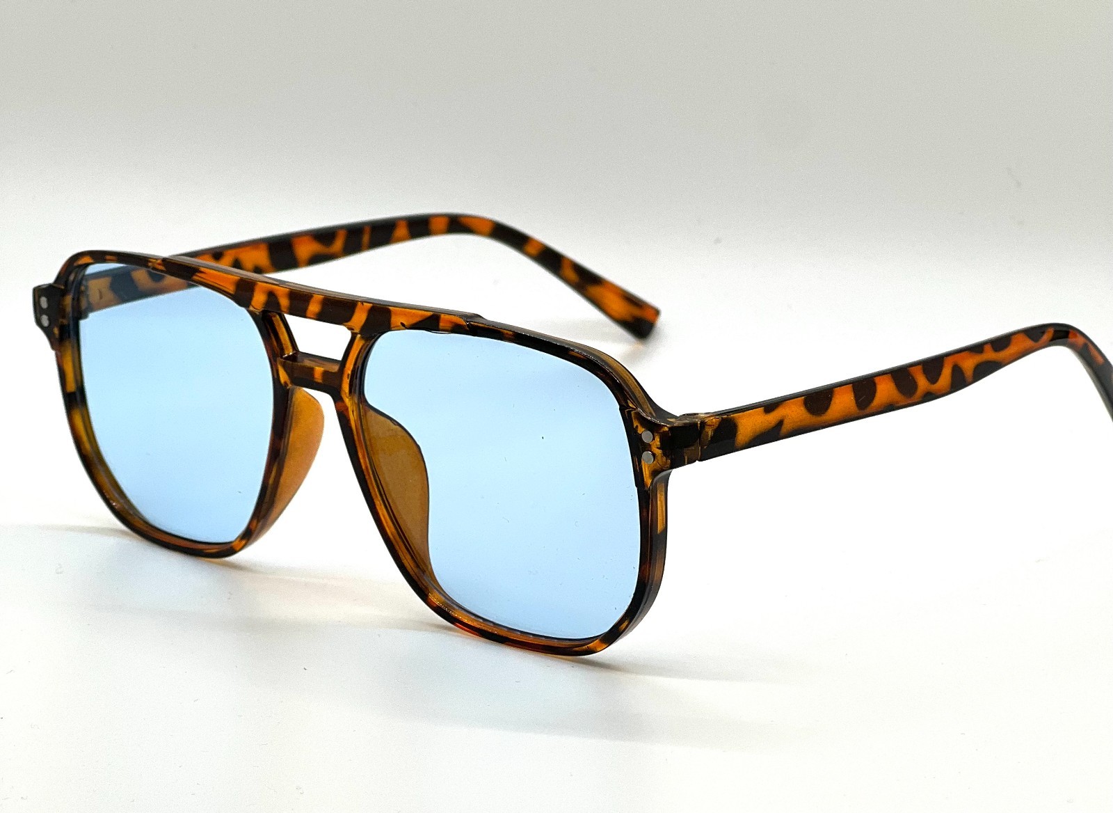 Oversized Classic Elegant Modern Hip Hop Shield SUNGLASSES Large Big Blue Lens