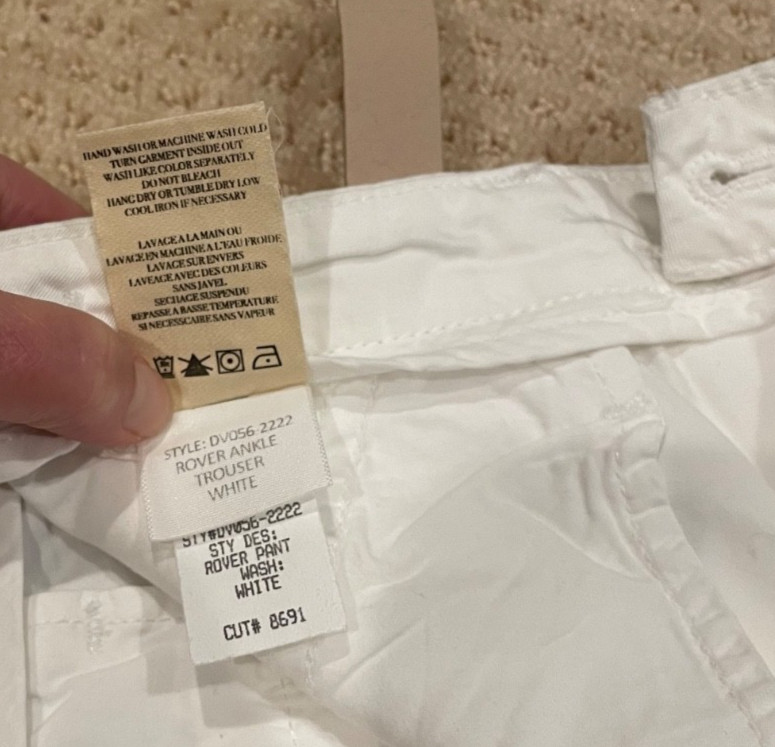 Vince Rover Ankle Trouser White Casual Pants Mens Size 32 NWT MSRP $195