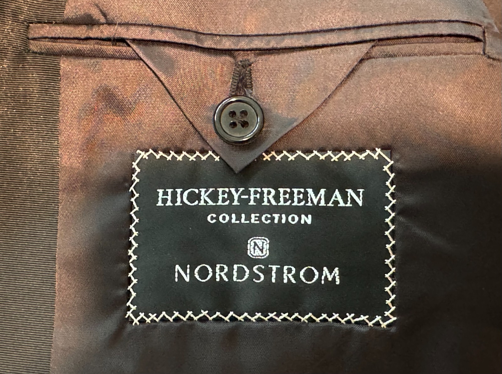 HICKEY FREEMAN Men’s 2 Piece Black Tuxedo Suit Jacket Size 46-R