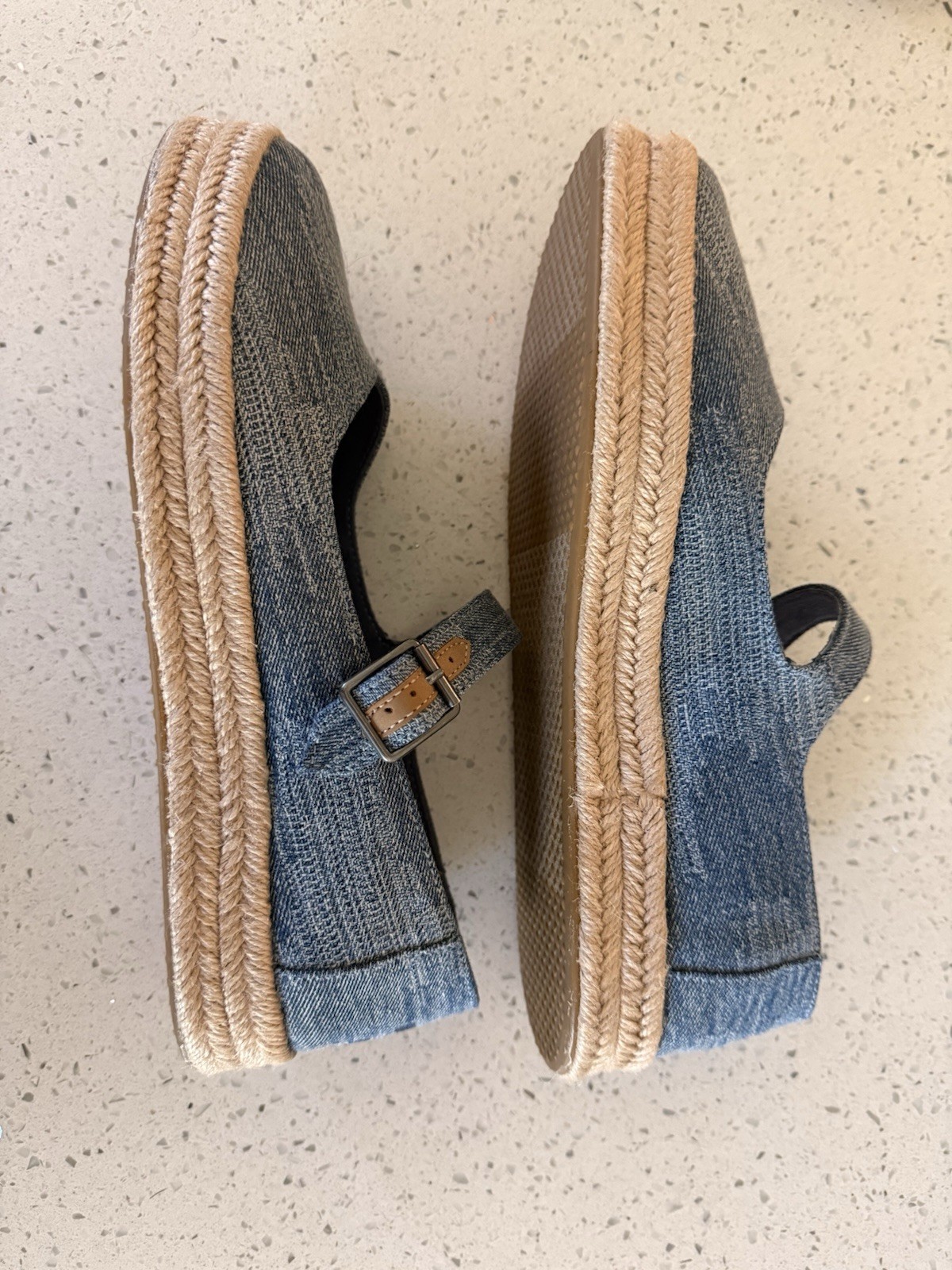 TOMS Women’s Mary Jane Espadrille – Dark Sky Denim – US 9.5 EU 41, lightly worn