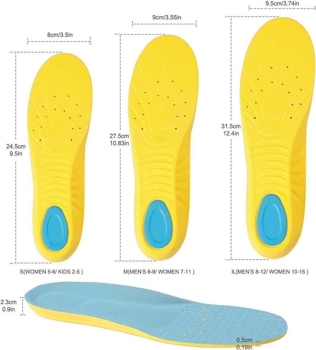 Custom Fit Memory Foam Insoles – Pain Relief for Heel Spur & Plantar Fasciitis