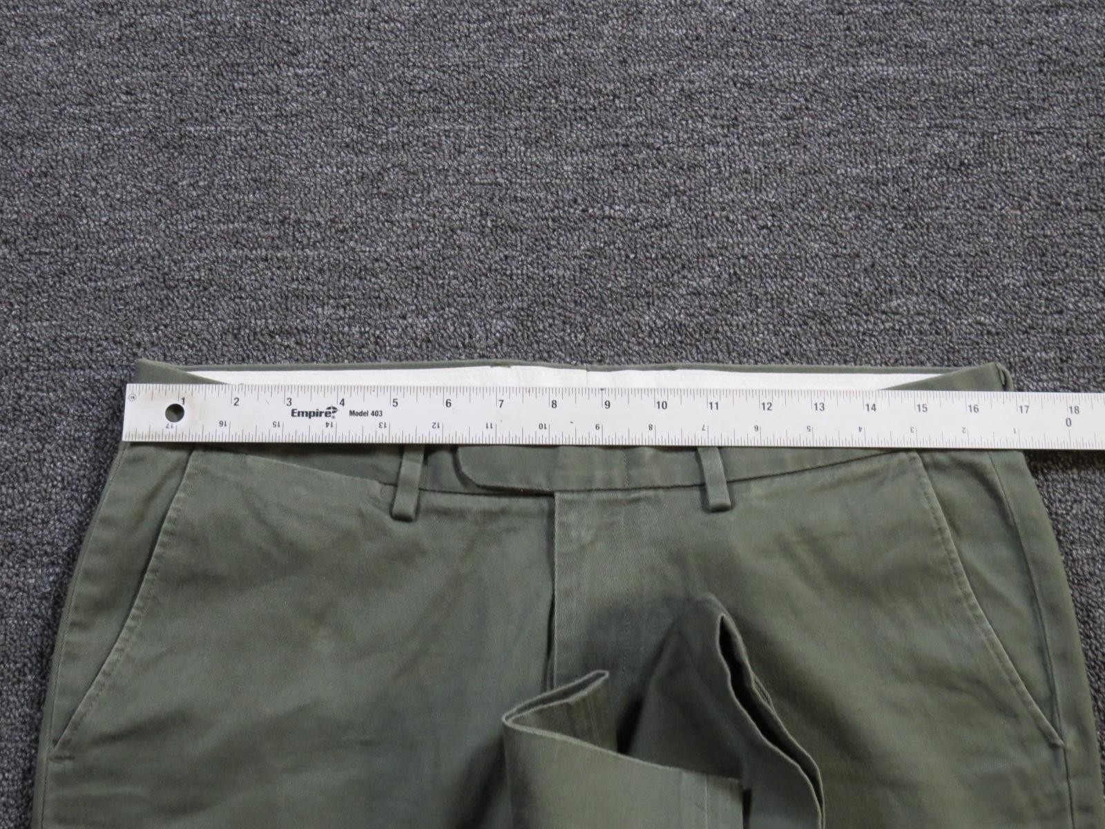 J Crew Bowery Pants Mens 32×30 Green Stretch Chino Straight Leg Casual Office