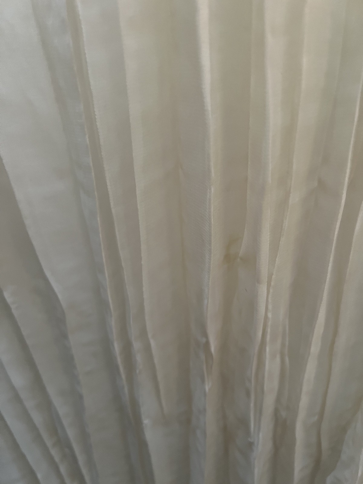 Y2K 90s Lace Midi Dress Sheer Pleated Pearl Beaded Fringe Cottagecore Bridal