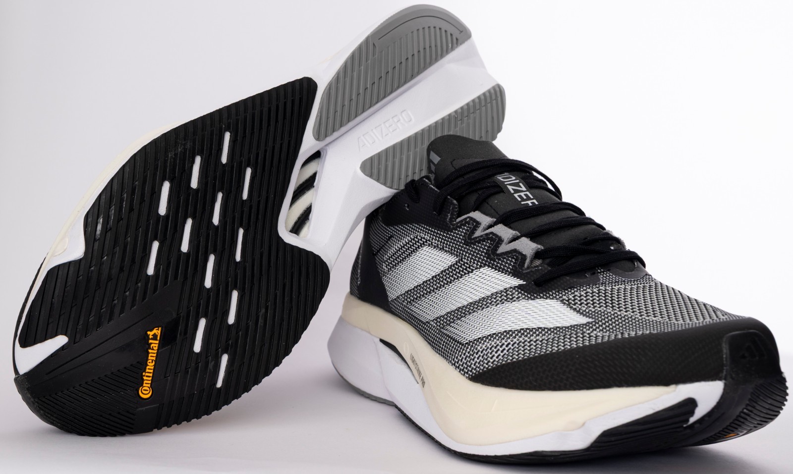 adidas Adizero Boston 12 Running Shoes Men’s Size 9 Black White Carbon ID4234