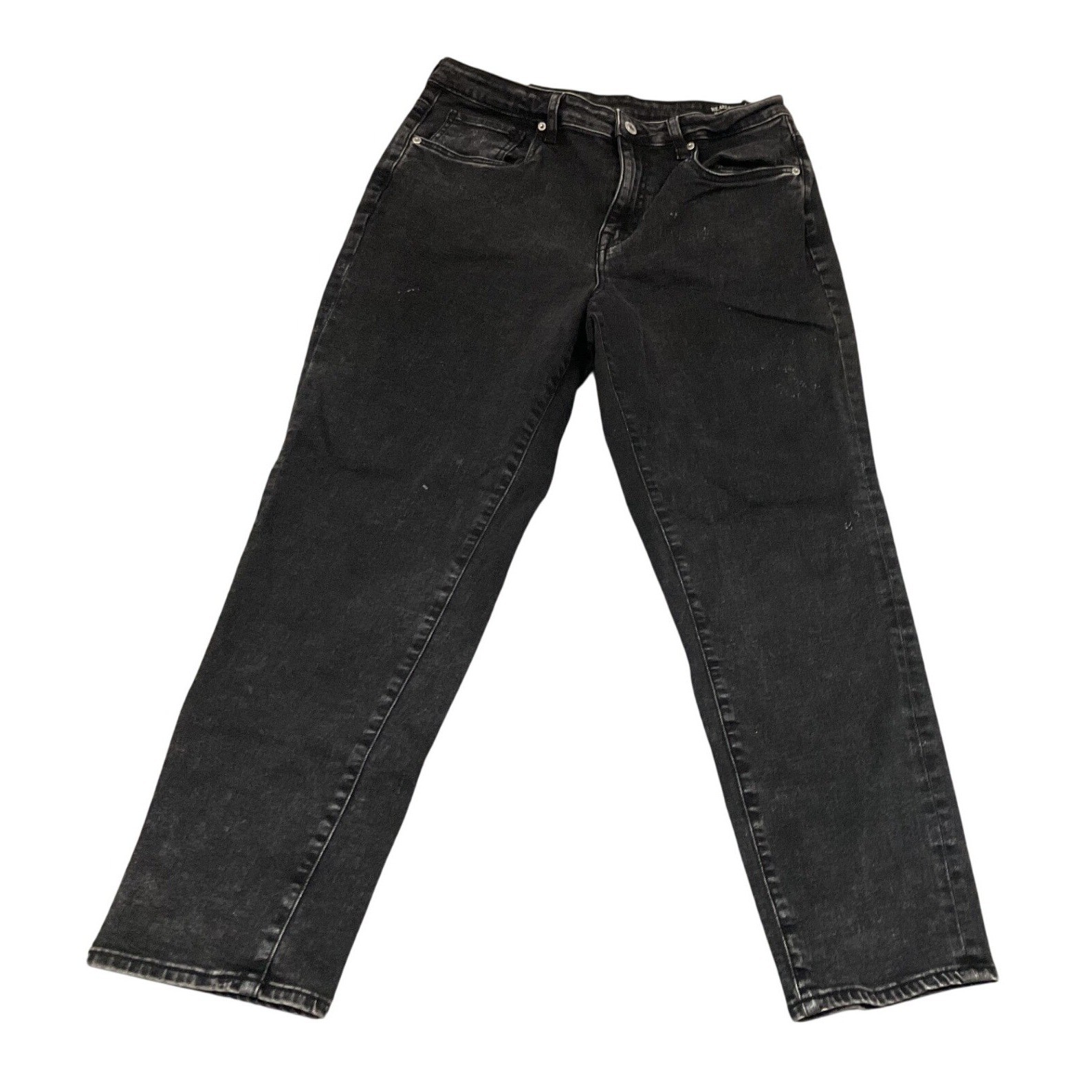 Buffalo Margot Mom Jeans Women 32 Black High Rise Tapered Stretch Denim