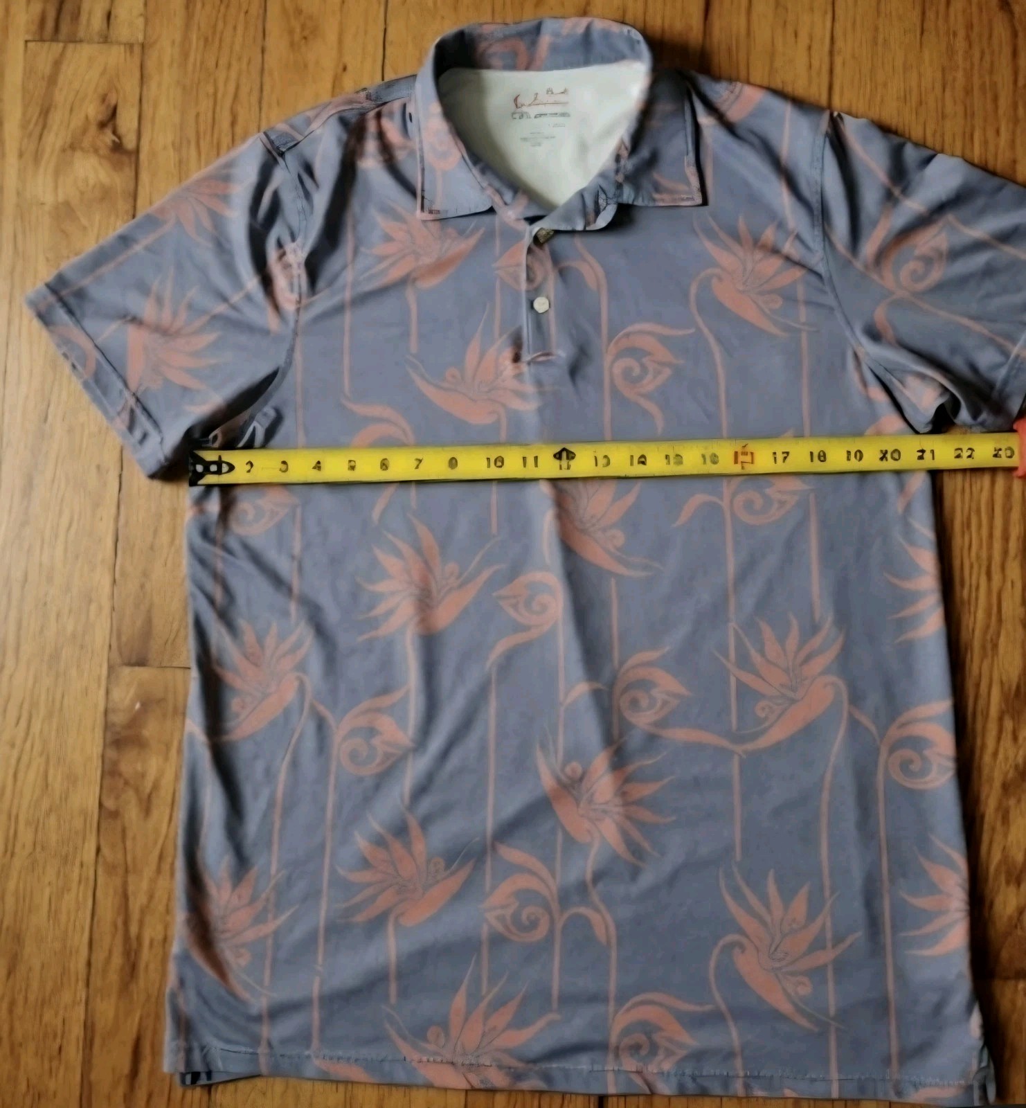 Reyn Spooner Hawaiian print Performance Aloha Shirt Large Blue