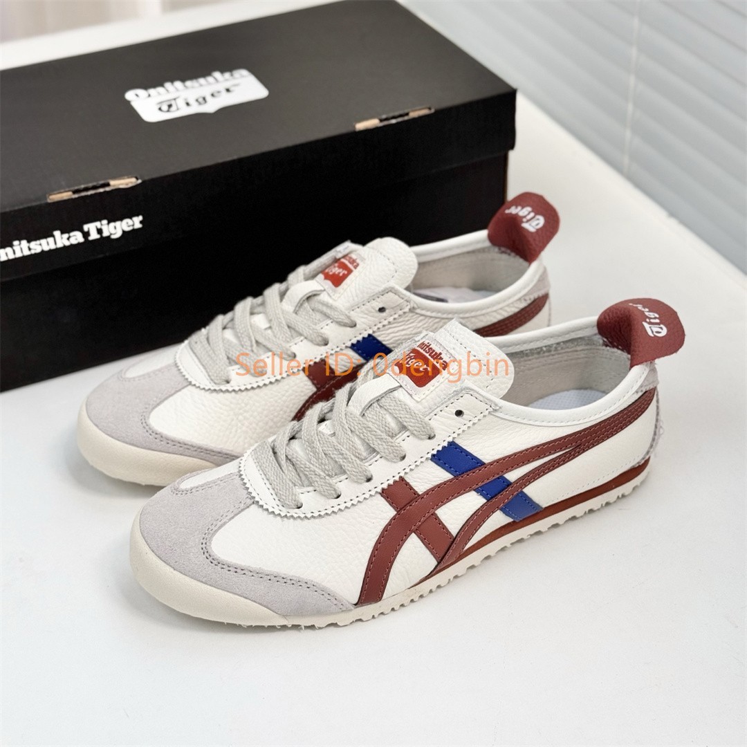 Retro Onitsuka Tiger MEXICO 66 Mens Womens Sneakers White/Red Blue 1183A201-206