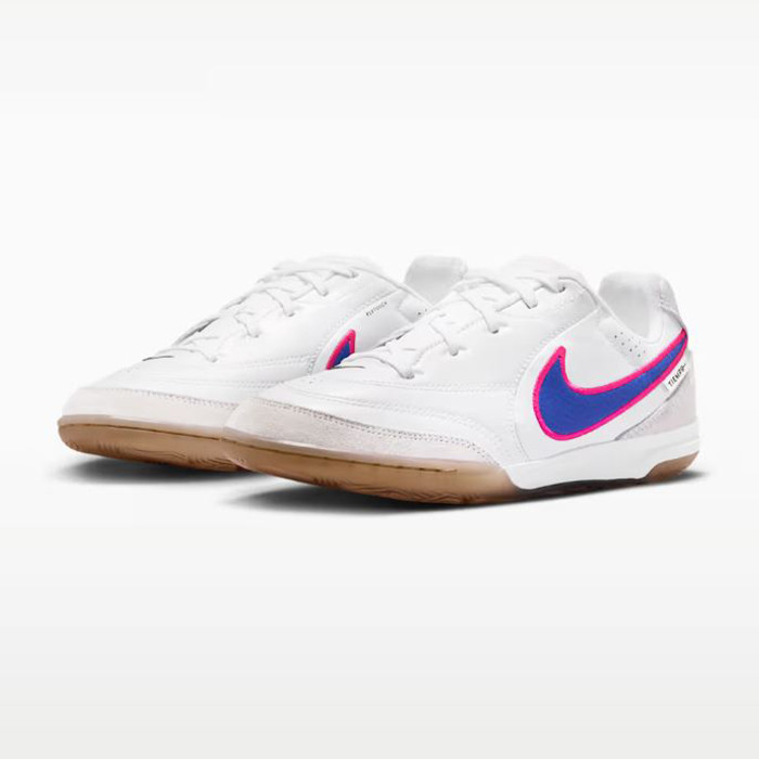 Nike Jr. Tiempo Streetgato White Blue IB5039-146 Street Soccer Sneakers