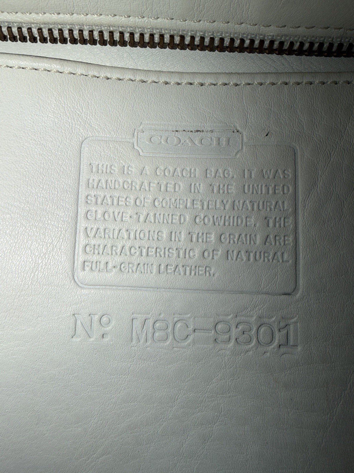 Coach 9301 Bleecker Basket Satchel White Leather Bag Vintage Purse Top Handle