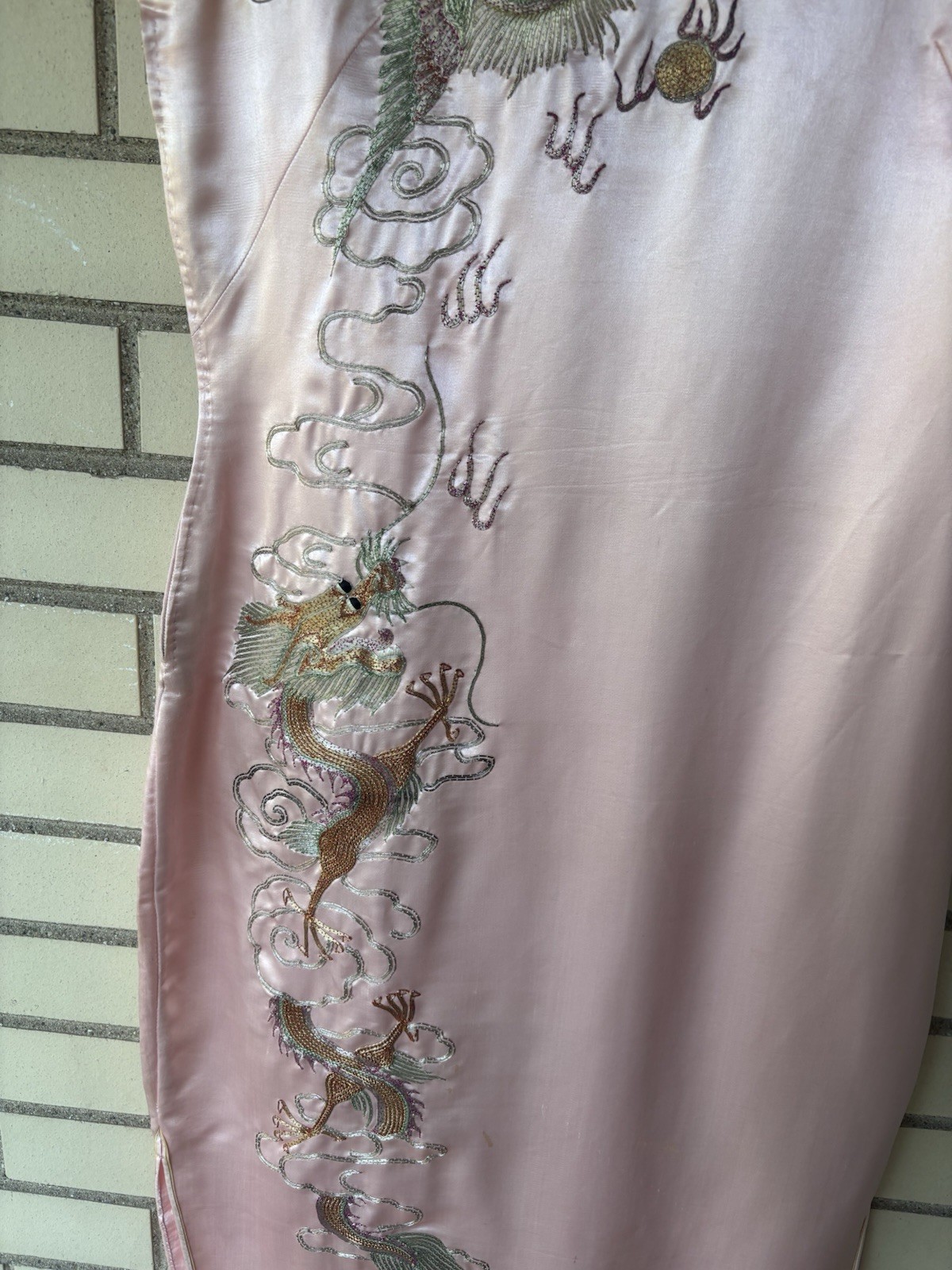 Vintage 40s 50s Silk Chinese Qipao Cheongsam