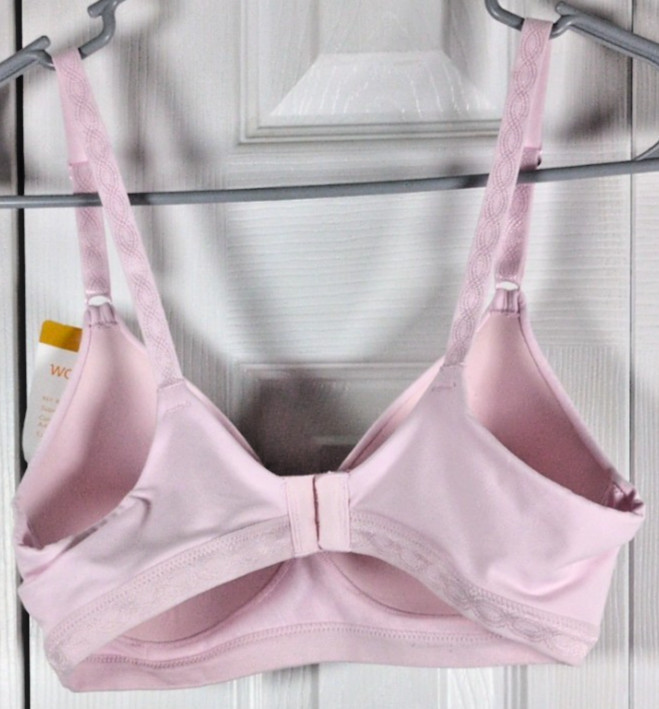 NWT Warners Cloud 9 Super Soft Comfort Bra Pale Pink 1269 Wireless Lightly Lined
