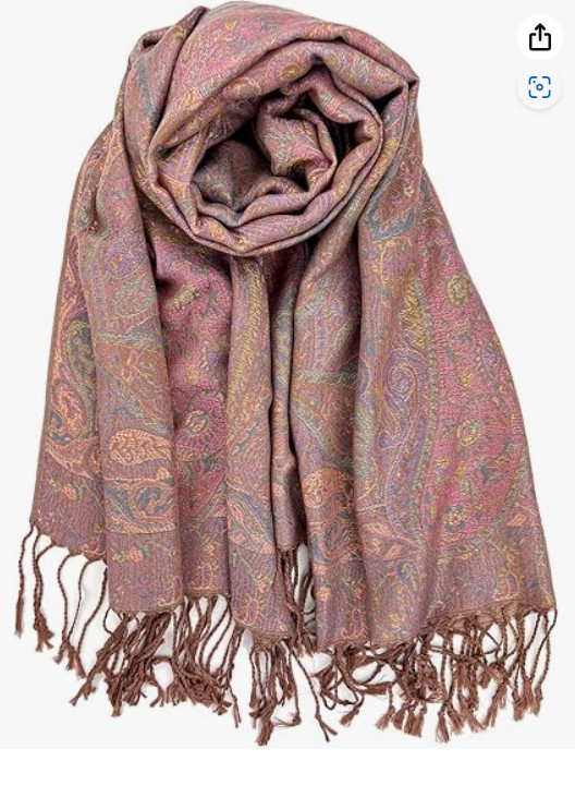 Plum Feathers Tapestry Ethnic Jacquard Paisley Pattern Pashmina Scarf