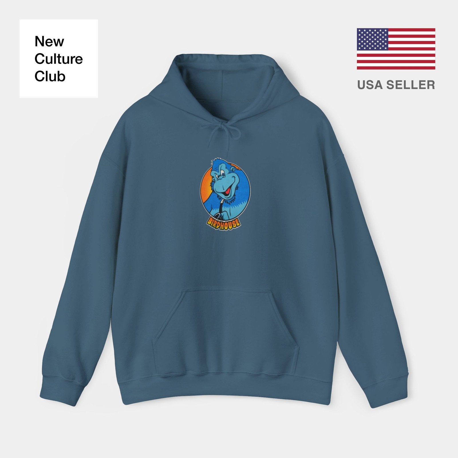 Birdhouse Berra Ape 2000 skateboards Pro Classic Skate Hoodie Print