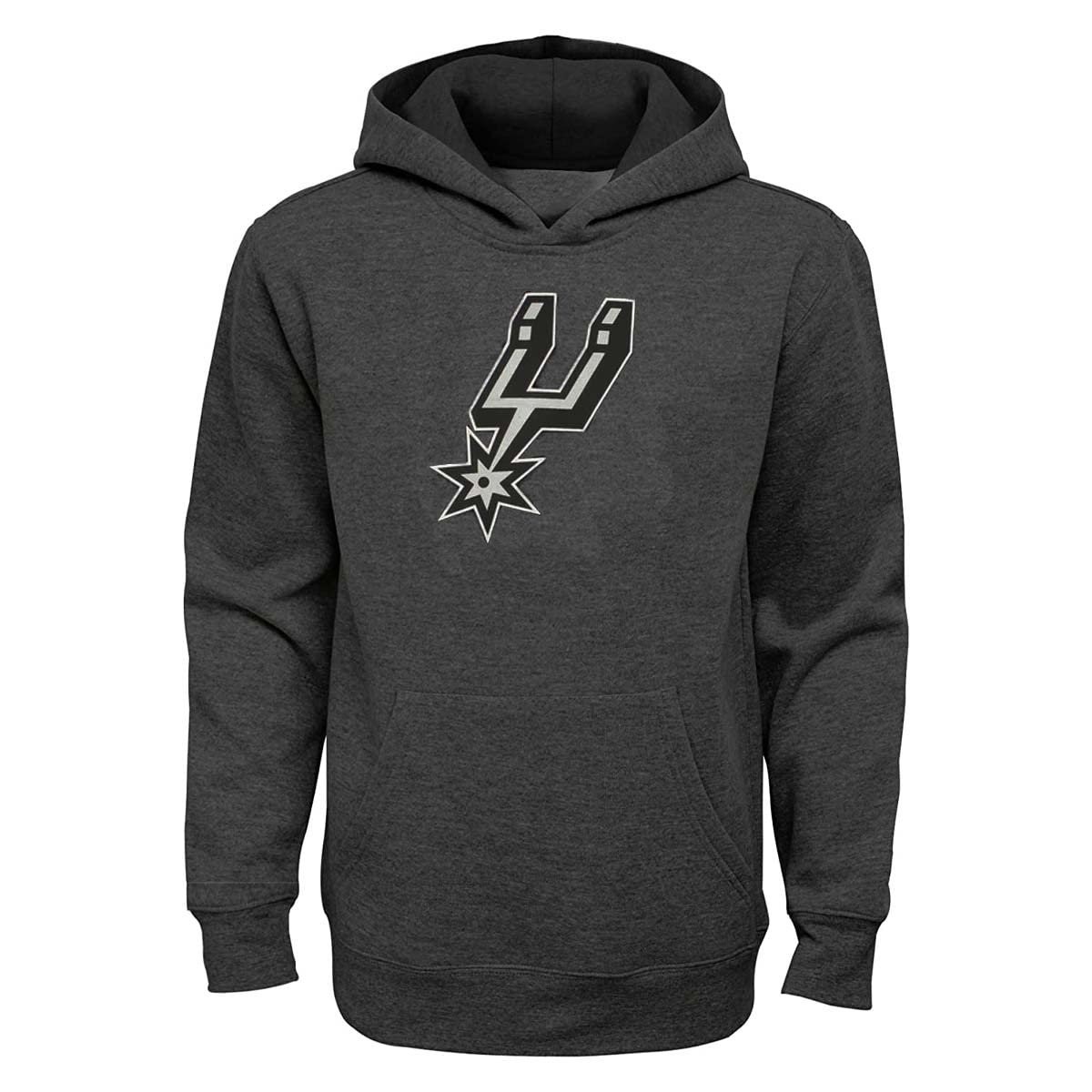 Outerstuff Youth San Antonio Spurs Logo Pullover Fleece Hoodie (Medium-10/12)
