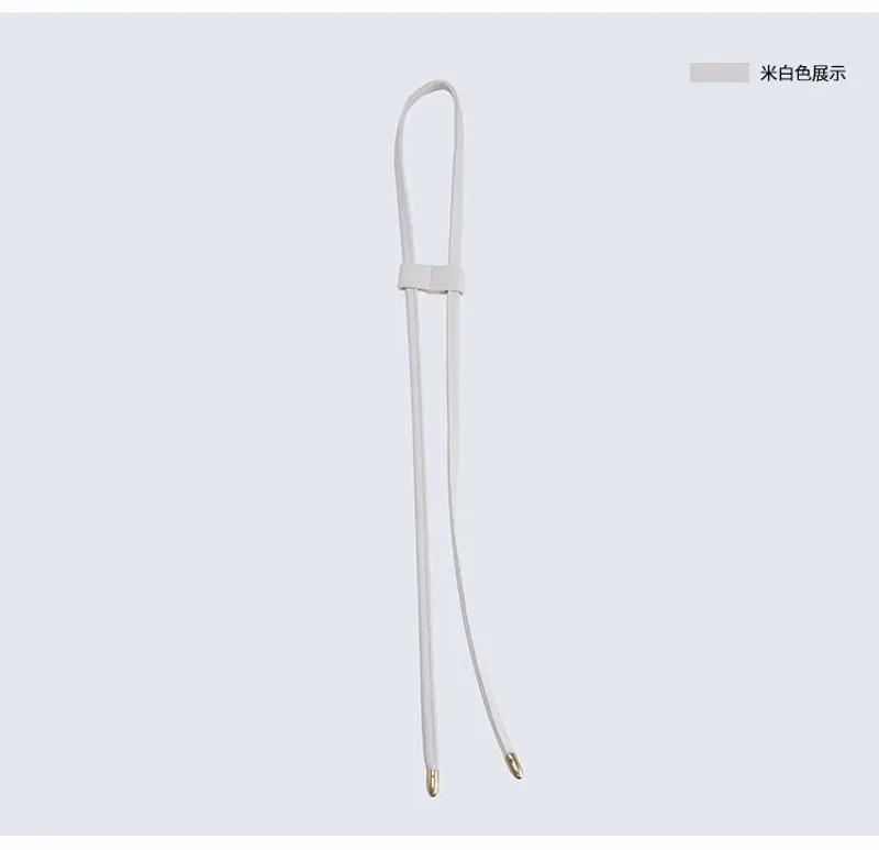 1Pcs PU Leather Drawstring Pull String Detachable Bucket Bag Strap Slide String
