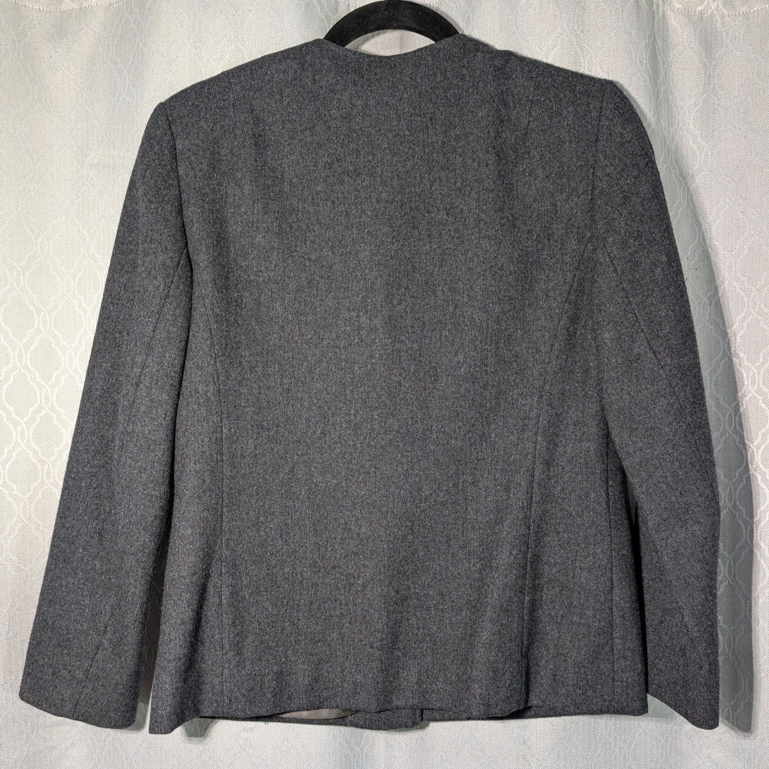 Vintage Pendleton Virgin Wool Jacket Womens Petite 8 Gray Button Front USA