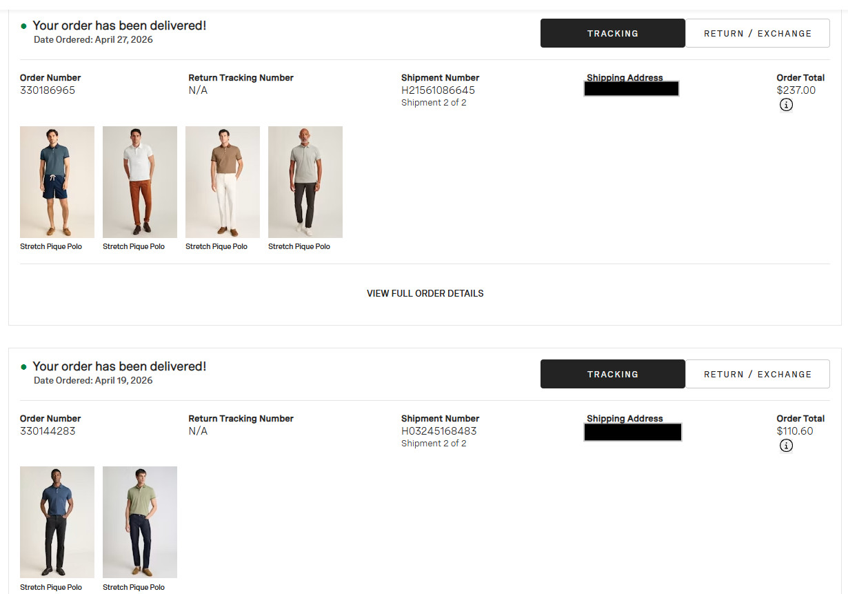Bonobos Slim Stretch Pique Polos (Set of 6)