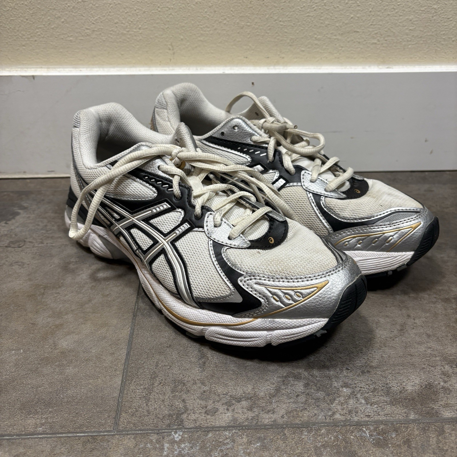 ASICS GT-2160 White Pure Silver Men’s Size 9 Sneakers 1203A320-100 Tech Runner