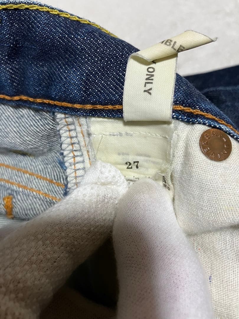 Chimala distressed denim pants, size 27, indigo, made in Japan, size 45R