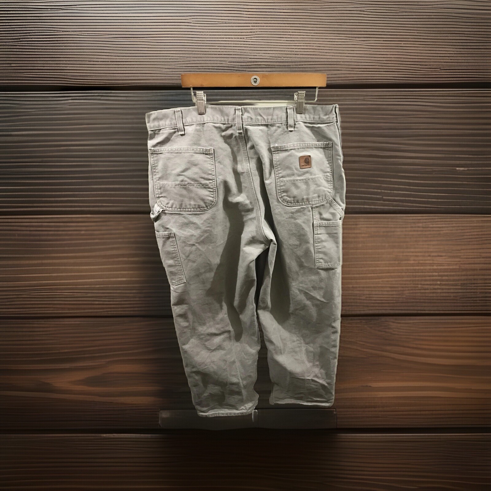 Carhartt B11 DES Desert Duck Cotton Dungaree Work Pants Farm Hammer Loop 38 X 31