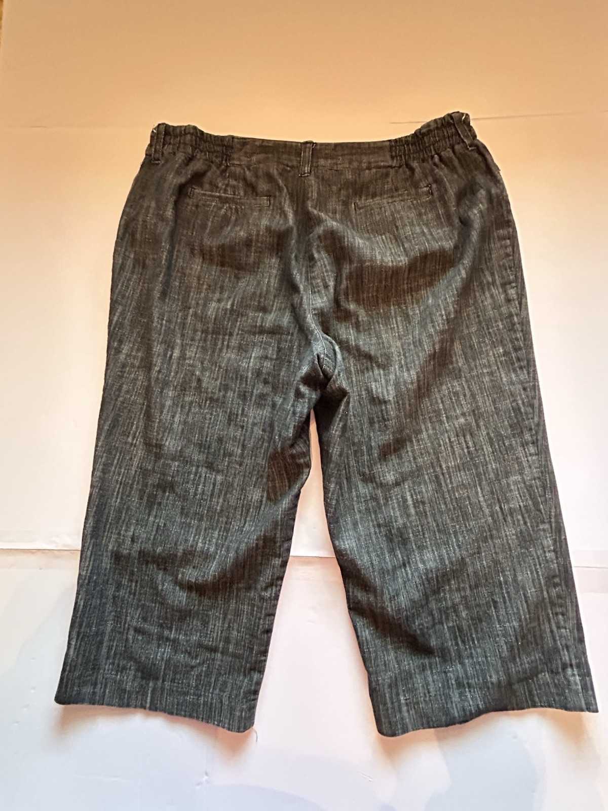 Women’s Size 18W Capri Dark Wash Denim Casual Travel Beach Cruise Resort Wear