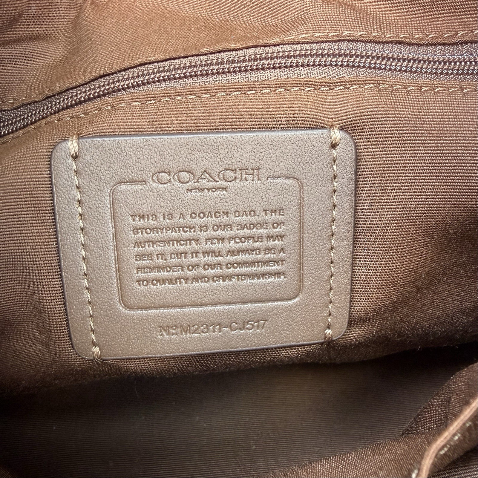 Coach Medium Brown Leather Teri Shoulder Bag