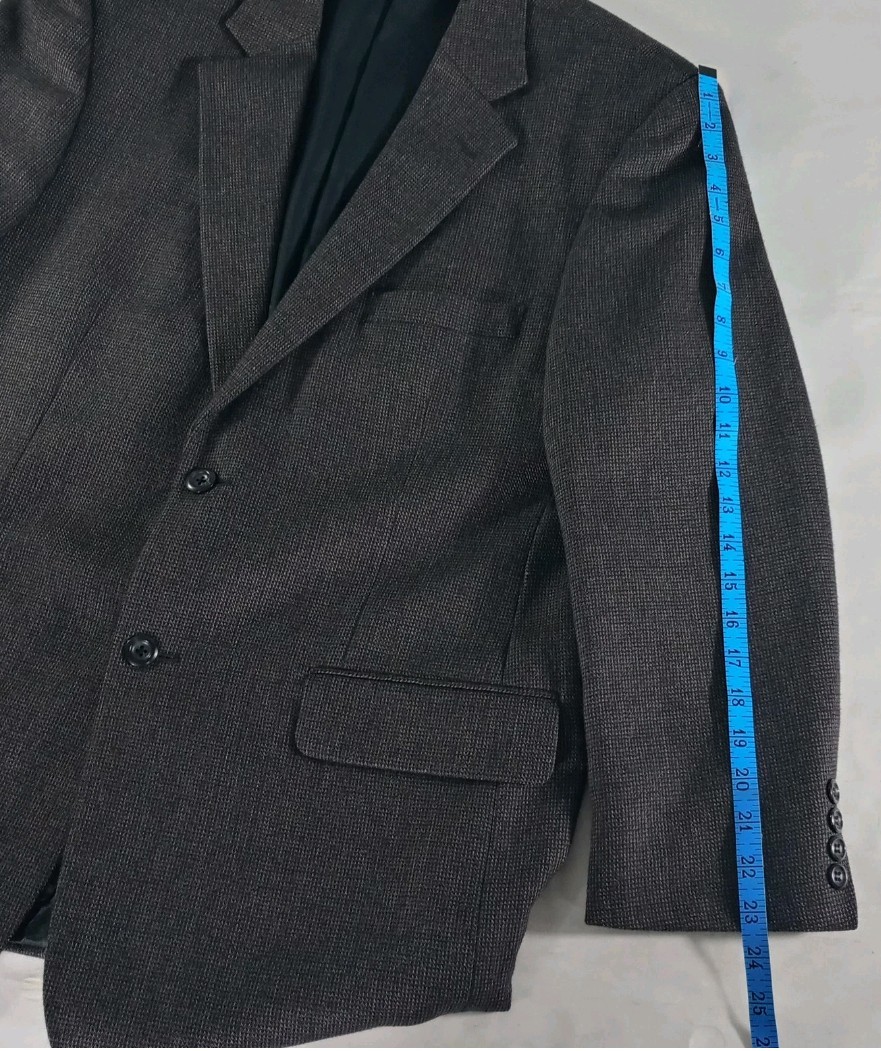 Pronto Uomo Mens Blazer 42R Lambswool Nailhead Tweed Sport Coat Suit Wool Jacket
