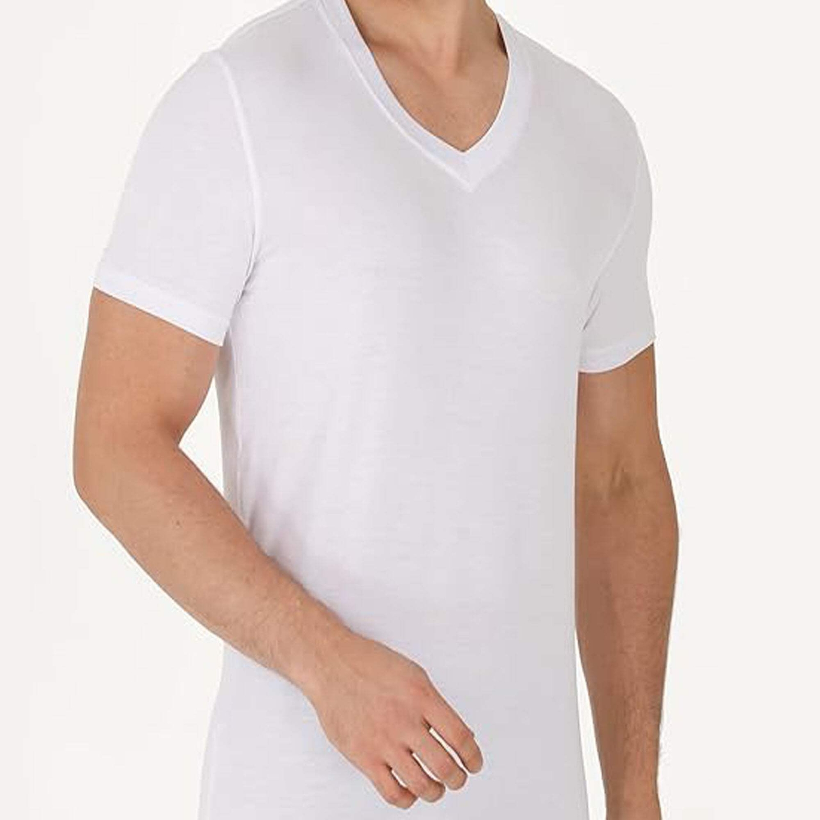 Premium V Neck T Shirts for Men Rayon Made from Bamboo Tees Moisture Wicking Und