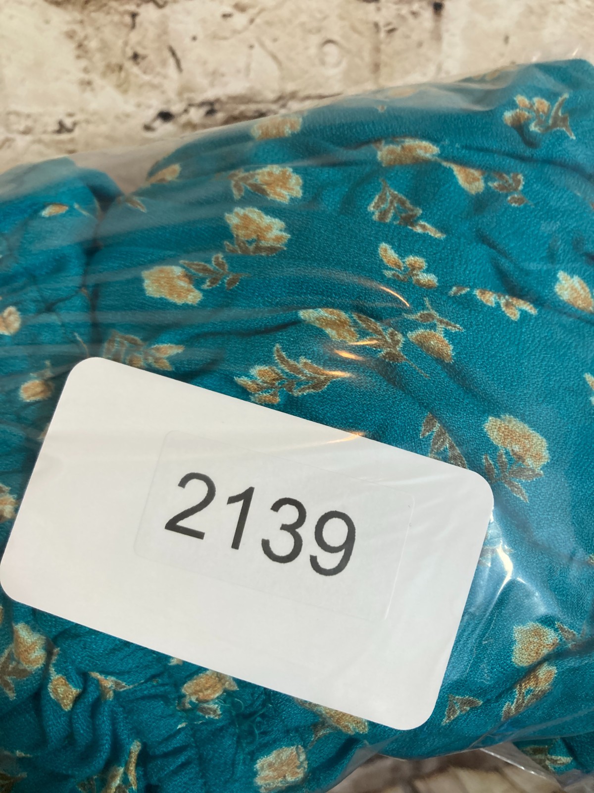 Angie Boho Dress Womens Medium Dark Teal Ditsy Floral Balloon Sleeve Hippie