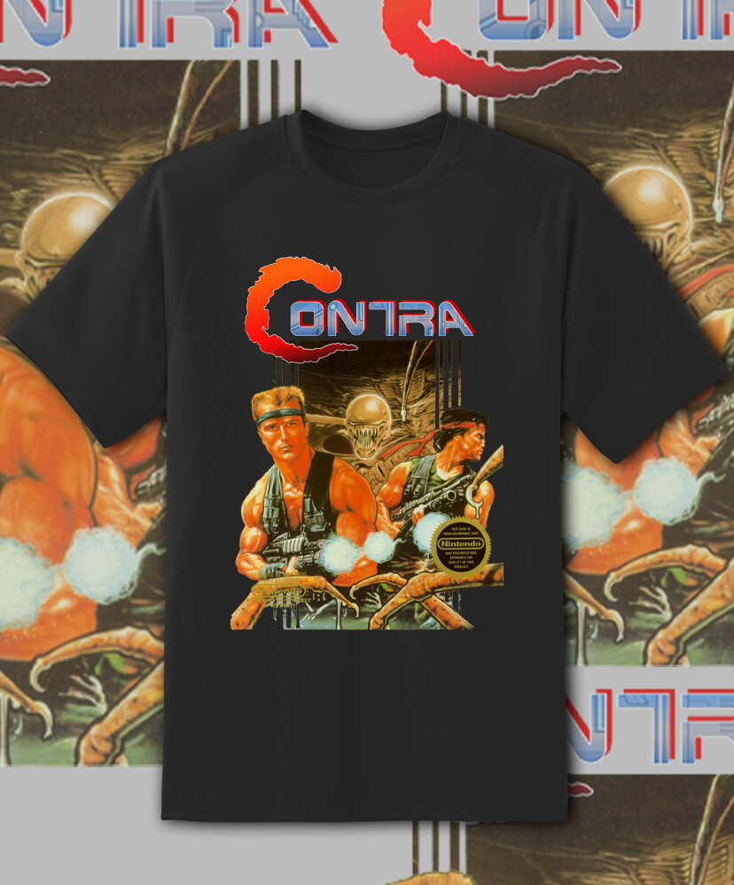 Contra Retro NEW Box Art Video Game Retro shirt S-6XL! Fast Ship!