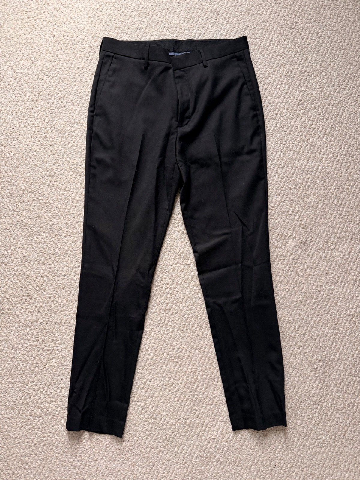 J. Crew Bowery Pants Mens 31×32 Black 100% Cotton Flat Straight Classic Chino