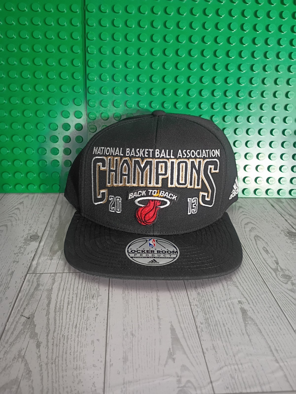 Miami Heat 2013 NBA Champions Official Locker Room Adidas Cap Hat Wool