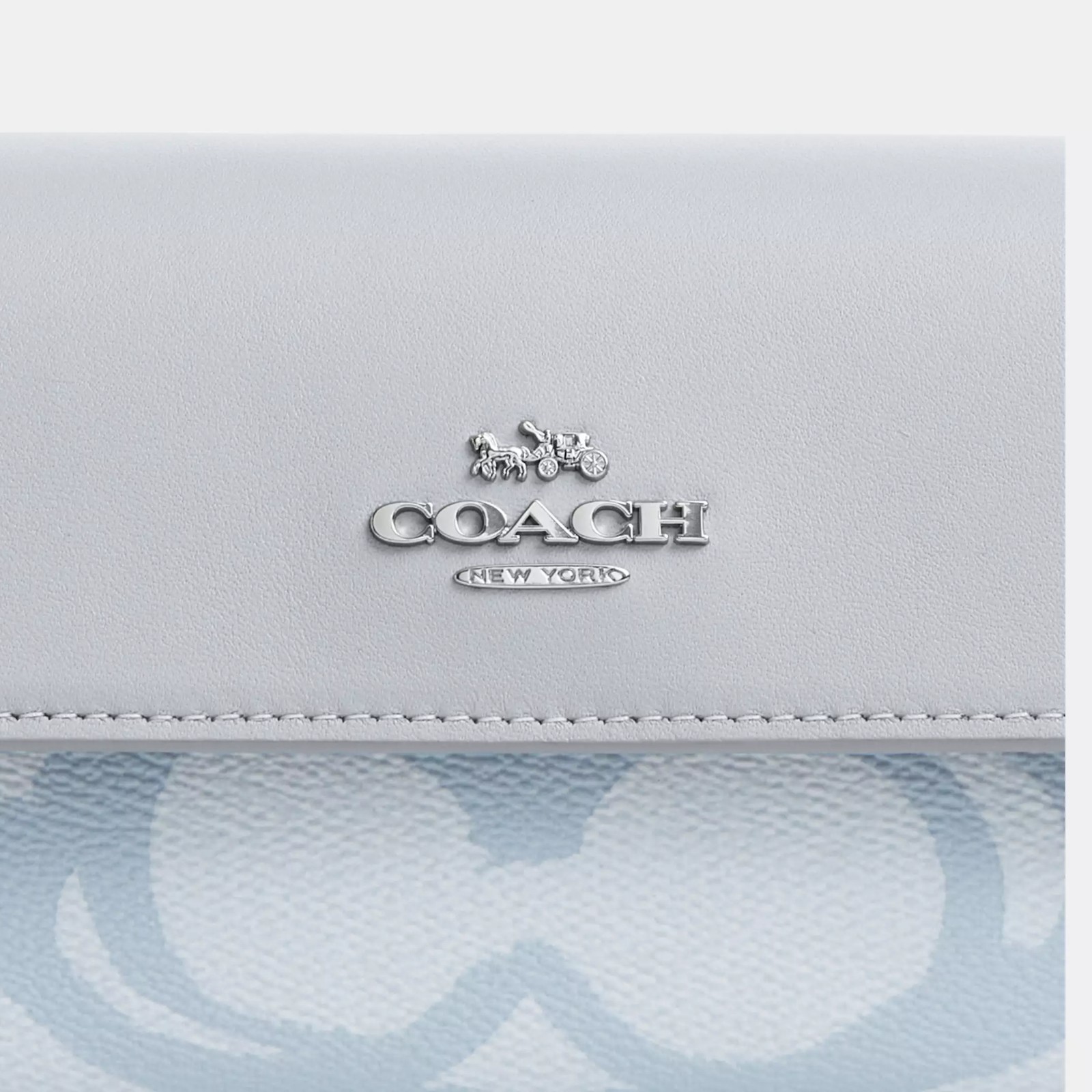 NWT Coach CBJ18 Hailey Flap Bag In Sketch Signature Canvas Smooth Leather $298