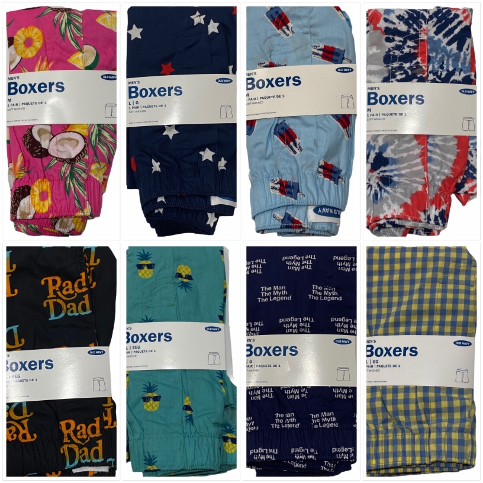 NWT OLD NAVY Boxer Underwear Sz S-M-L-XL-XXL-XXXL Assorted Colors #O10