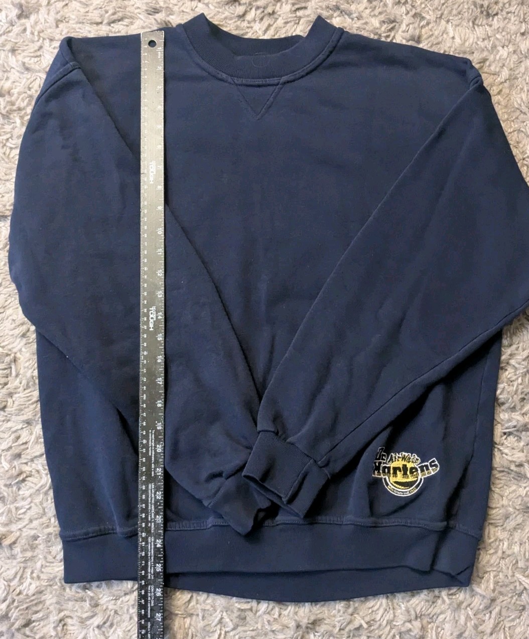 VTG Dr. Martens AirWair Blue Sweatshirt 24″ Pit To Pit Made in UK