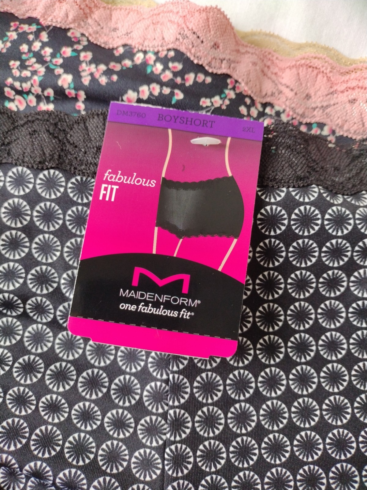 3 PACK MAIDENFORM 2XL ASSORTED COLORS BOYSHORT PANTIES DM3760 FABULOUS FIT NWT