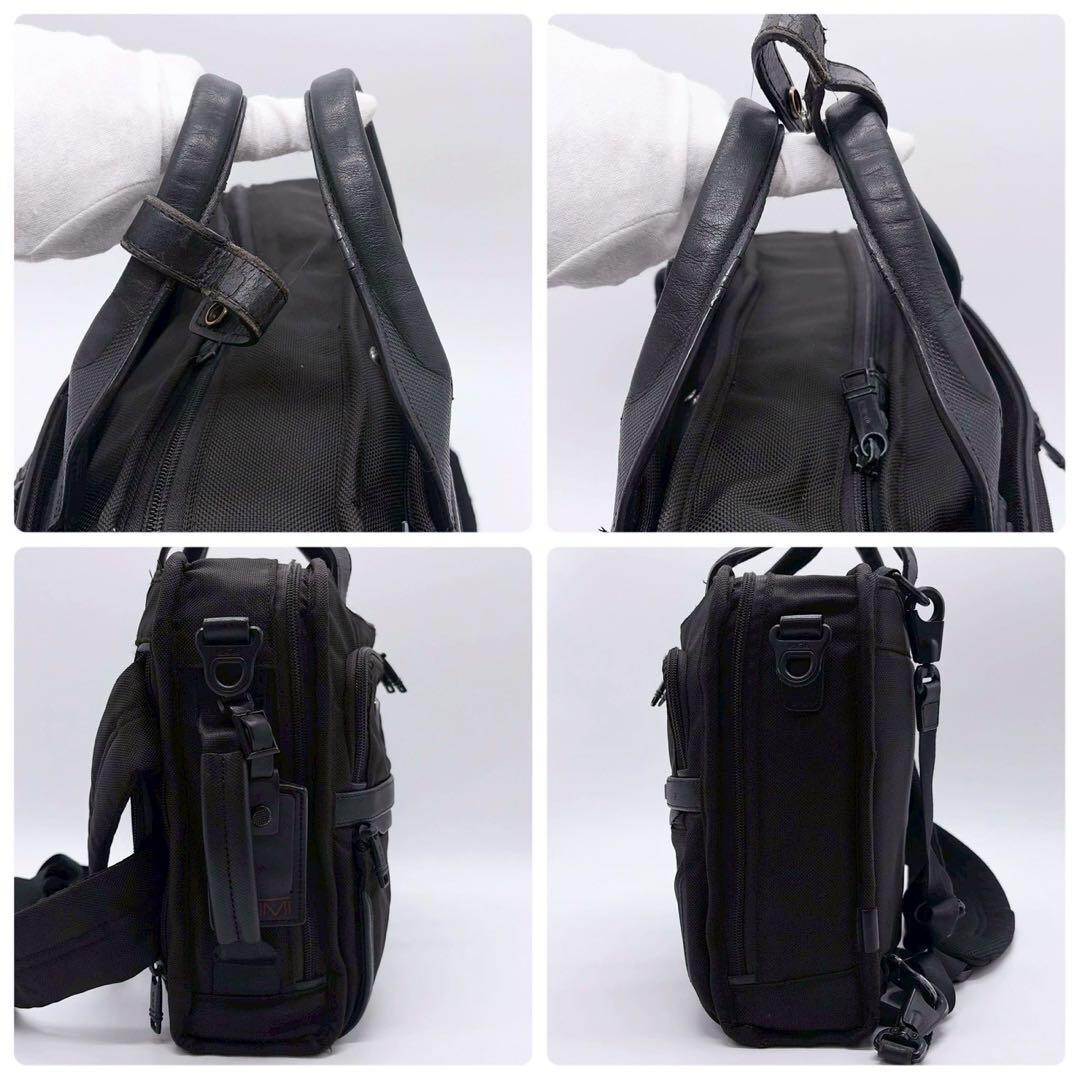 TUMI ALPHA3 3 Way Business Bag Backpack Briefcase Black Laptop Auth