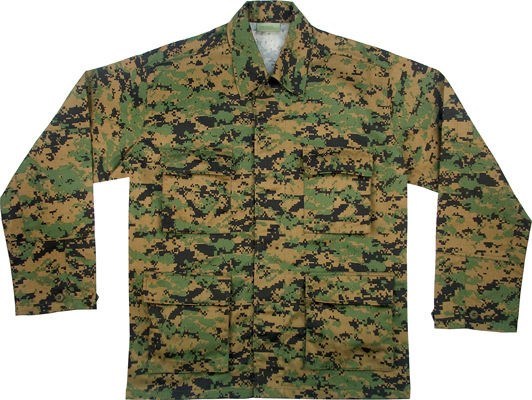 WOODLAND DIGITAL CAMOUFLAGE MARPAT ARMY BDU MILITARY SHIRT S M L XL 2X 3X